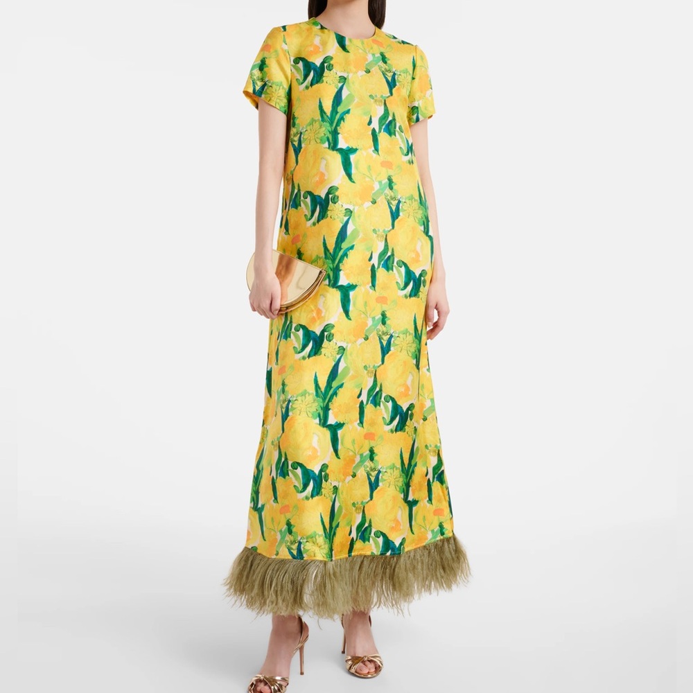 NWT! Current season! La DoubleJ Zesty Swing Dress with Feathers